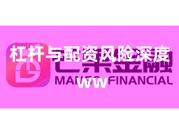 杠杆与配资风险深度 ww