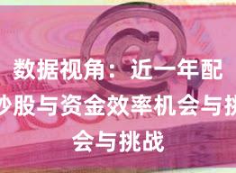 数据视角：近一年配资炒股与资金效率机会与挑战